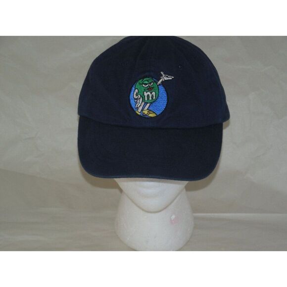 Vintage M&M Mars Hat Sportcap Adjustable Strap Green Candy Animation‎ 90s OS - Picture 1 of 7